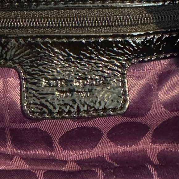 Kate Spade Hobo Turnlock Nylon Patent Leather Black Shoulder Bag never used - Picture 6 of 9
